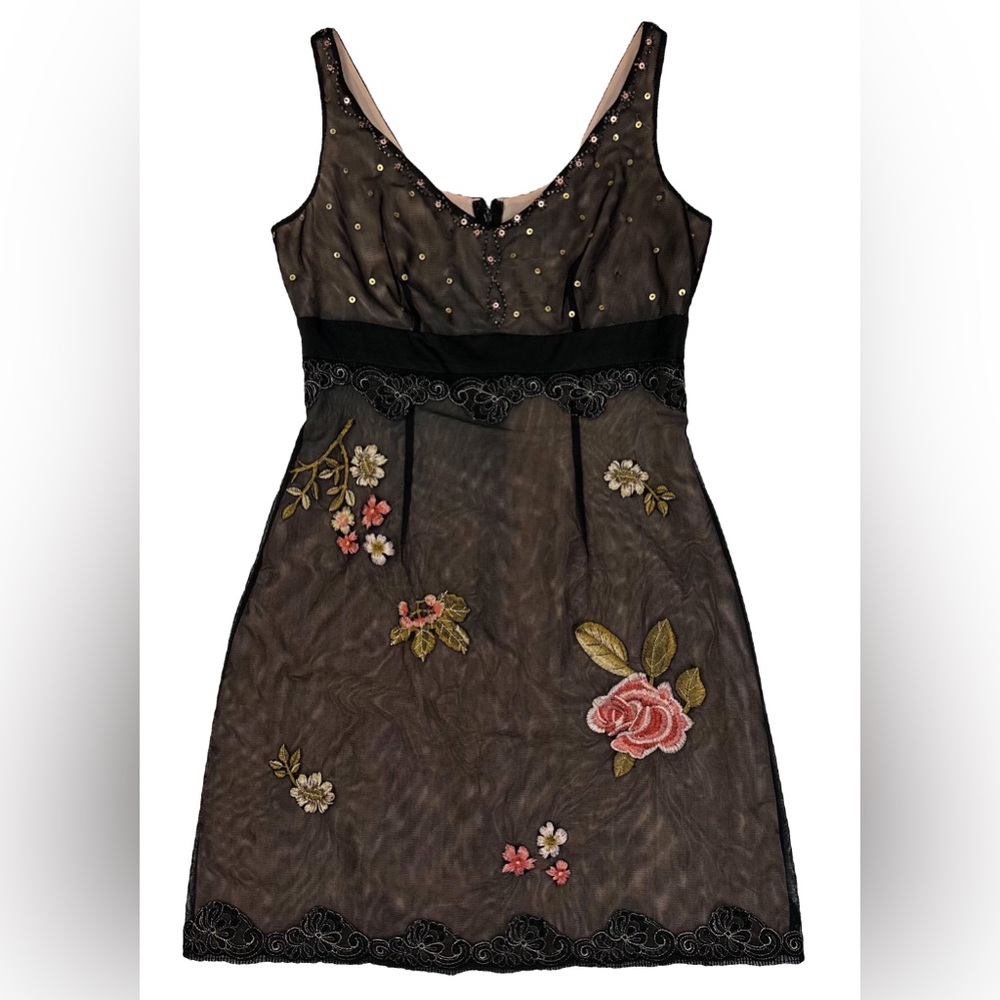 ❗️VINTAGE❗️Adrianna Floral Sequined Dress
